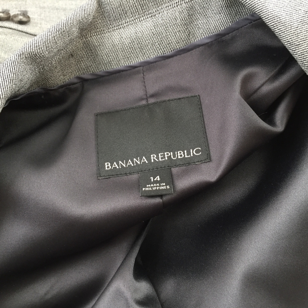Banana Republic 14 Gray Wool Blazer light weight - Picture 5 of 6